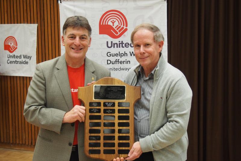 Al Sullivan accepting the 2014 Gabrielle Hubert Award 