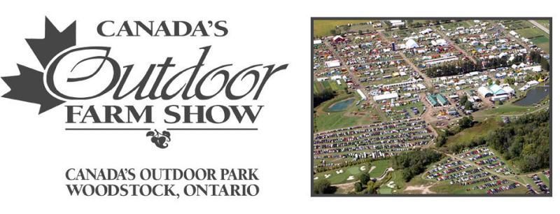 Image: Outdoor farms show logo and aerial view of site