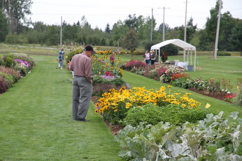 Visitors at the Trial Garden