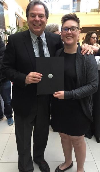 Stephen Fleischauer with nominator Lacy Droste