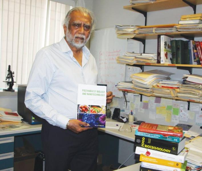 Dr. Gopi Paliyath in his office