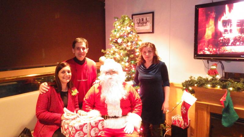 Plant Agriculture personnel with Santa