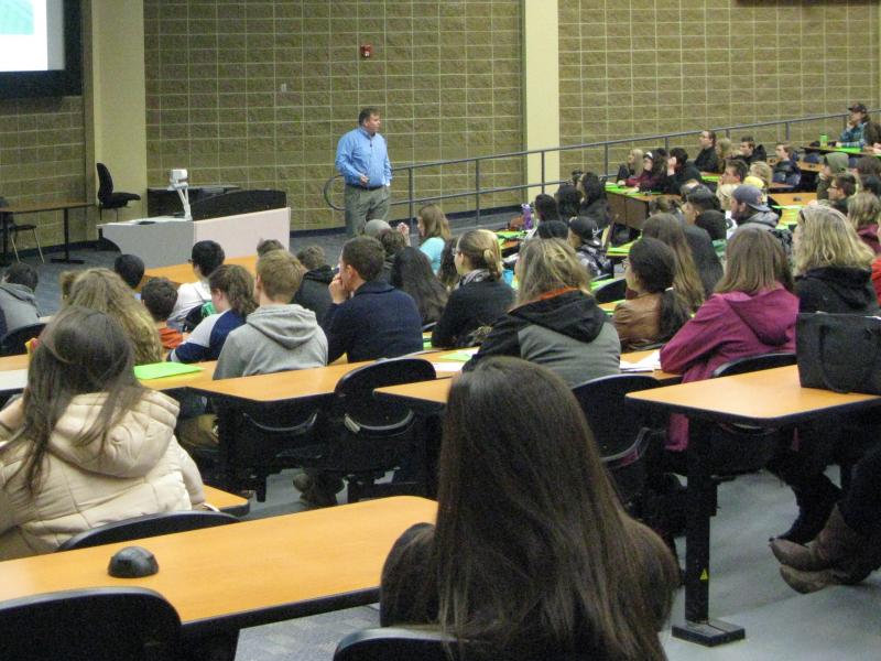 Eric Lyons presenting Careers in Agriculture