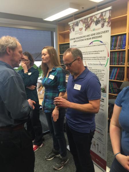 Socializing at the Dry Bean Breeding Open House