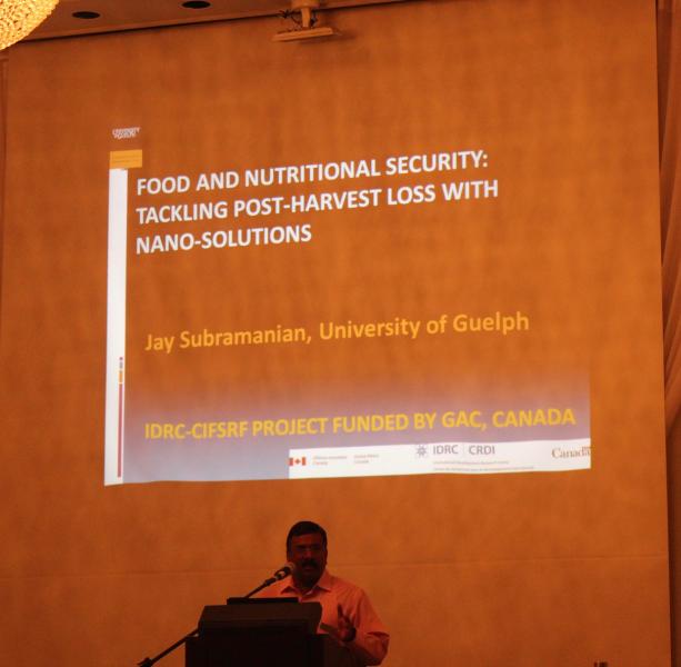 Jay Subramanian giving a presentation