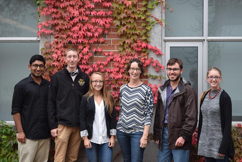 From L-R: Shanthanu Krishnakumar, Jacob Nederend, Jaclyn Clark, Jennifer Wilker, Joshua Nasielski and Valerie Craig