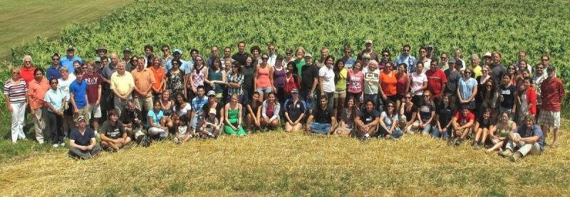 Group photo of attendees at 2012 picnic