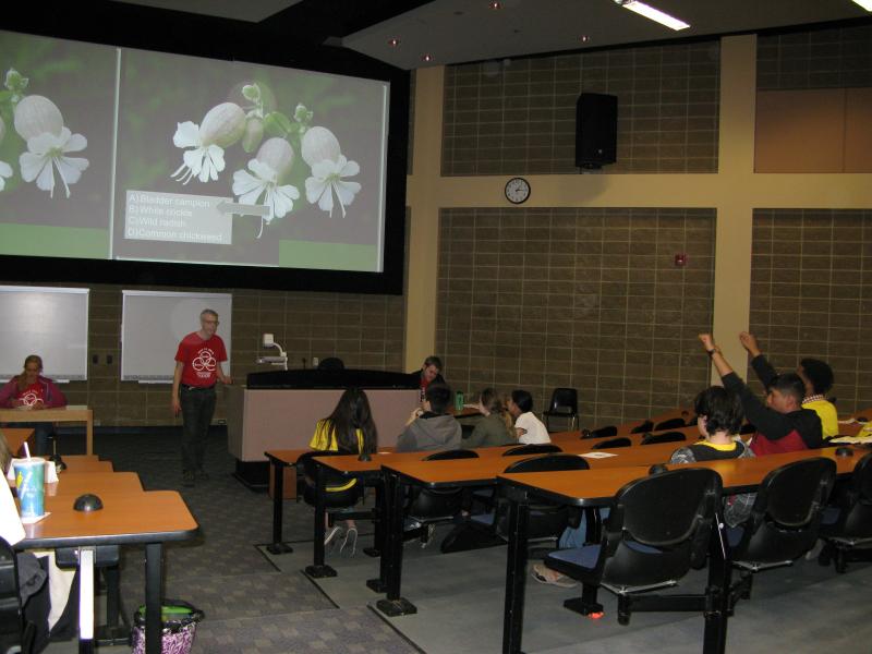 Prof. Francois Tardif teaches and tests young scientists