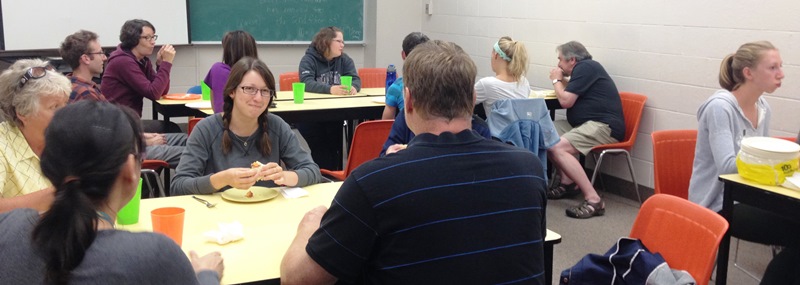 Plant Ag members feast on tacos provided by the GSLC