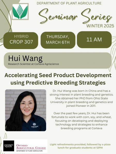 Hui Wang seminar announcement
