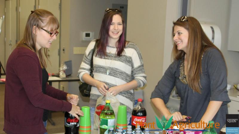 Grad students preparing for the BBQ 