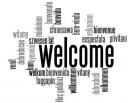 Welcome multilingual poster