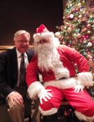 Clarence Swanton with Santa