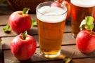 Glass of cider and apples