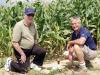 Dr. J. O'Sullivan and Peter White with drip irrigation 