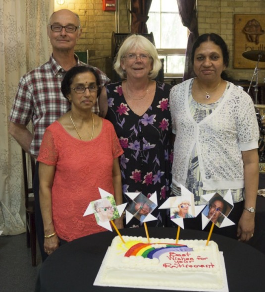 Paul Banks, Valsala Kallidumbil, Jenny Van de Kamer and Ramany Paliyath