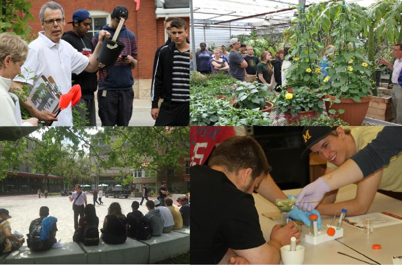 highschool students interact with Plant Ag staff